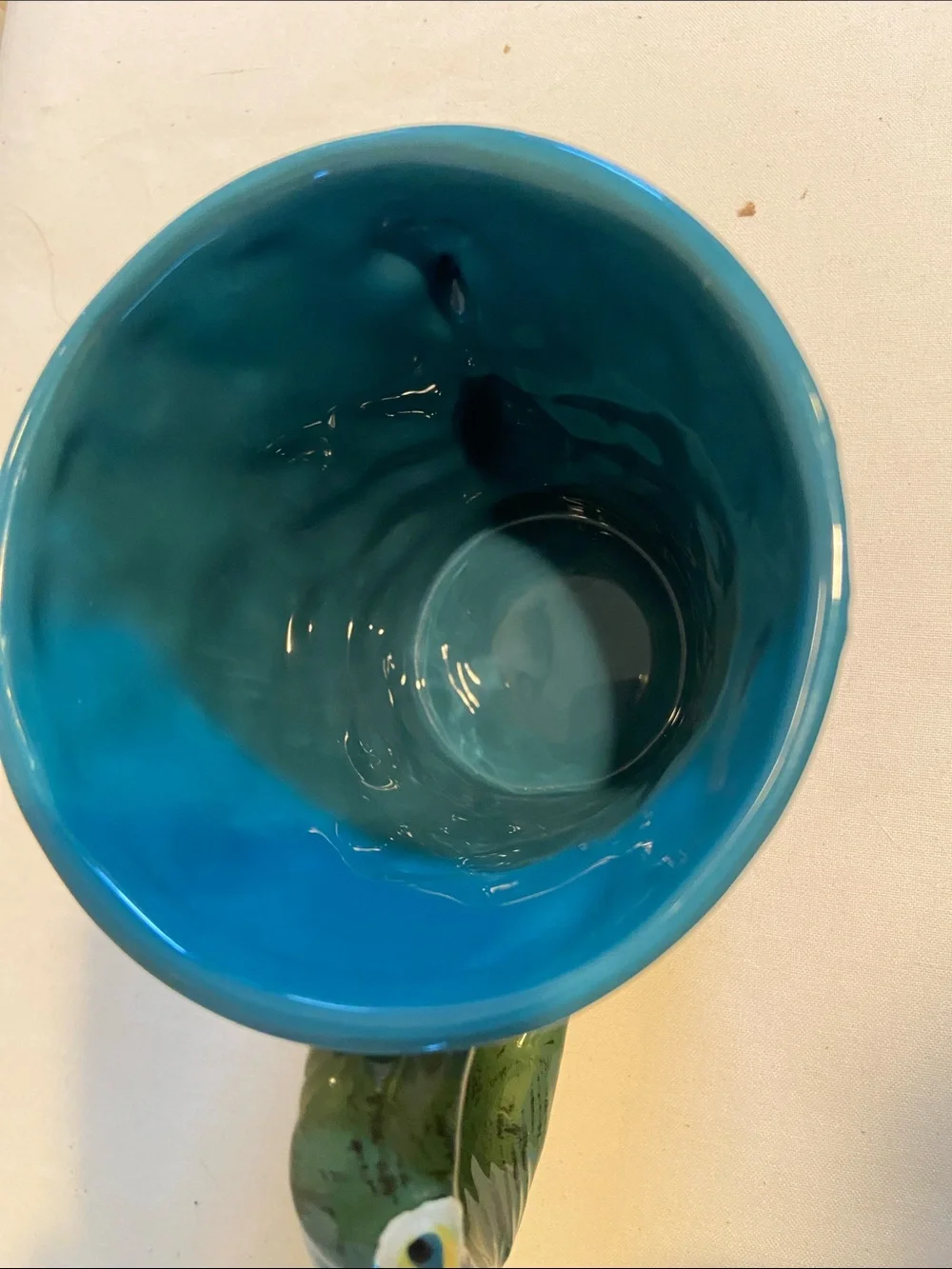 🩷Pier 1 Peacock Cup Hand - Painted Dolomites